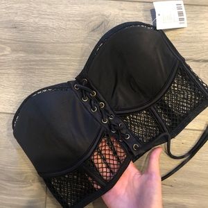 URBAN OUTFITTERS LACE UP TUBE TOP/ SWIM TOP